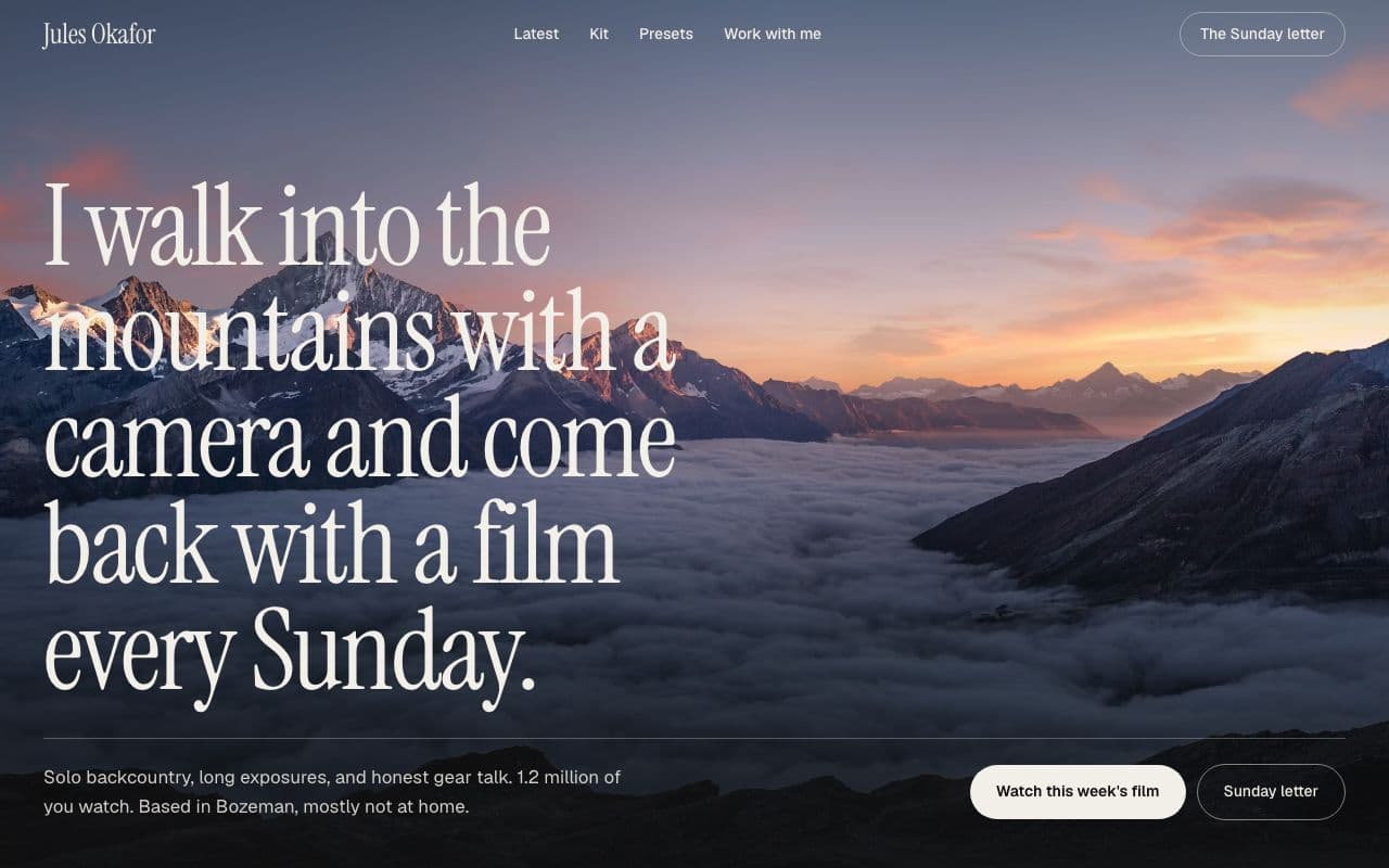 Jules Okafor creator website homepage