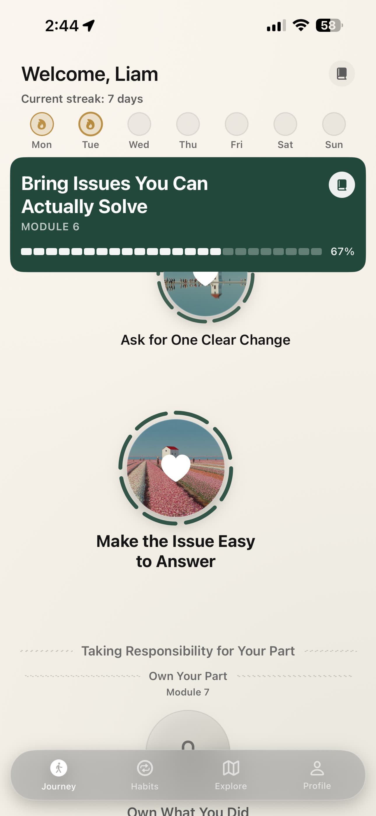 Relationship IQ guided path screen