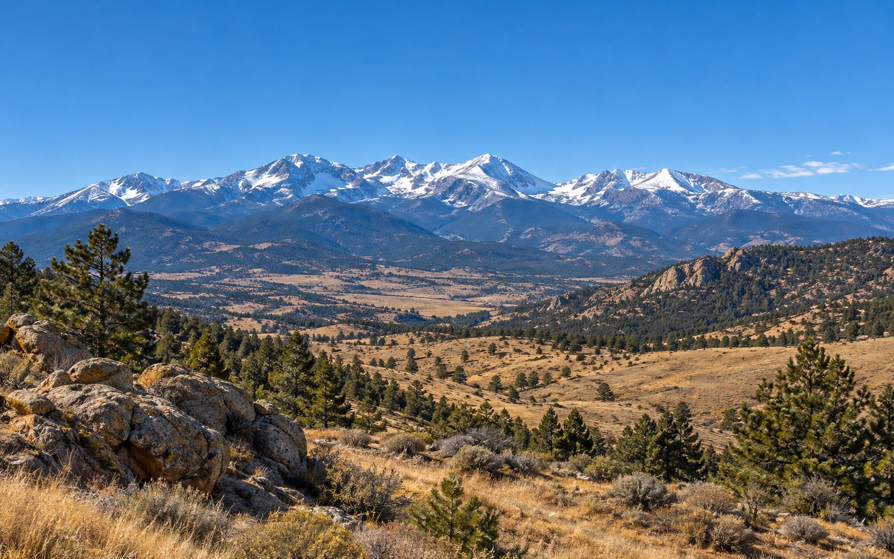 Colorado mountains under clear sky